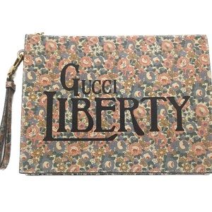 Gucci #636252 "Gucci Liberty" Leather Pouch/Clutch